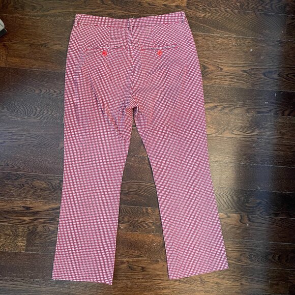 Max Mara Weekend Stretch Capri Flare Pants  FITW19 Red/Blue/White-Size 4 - Picture 3 of 10